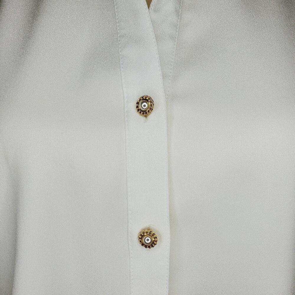 Karl Lagerfeld White Bell Sleeve Blouse XS - Picture 5 of 8